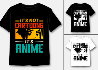 Its not cartoons its anime boy manga t-shirt design