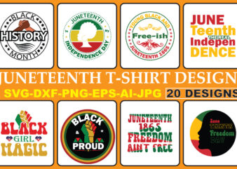 Juneteenth T-Shirt Design Bundle