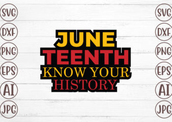 Juneteenth Know Your History T-Shirt Design