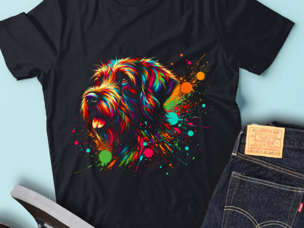 Lt04 colorful artistic wirehaired pointing griffons funny dog t shirt vector graphic