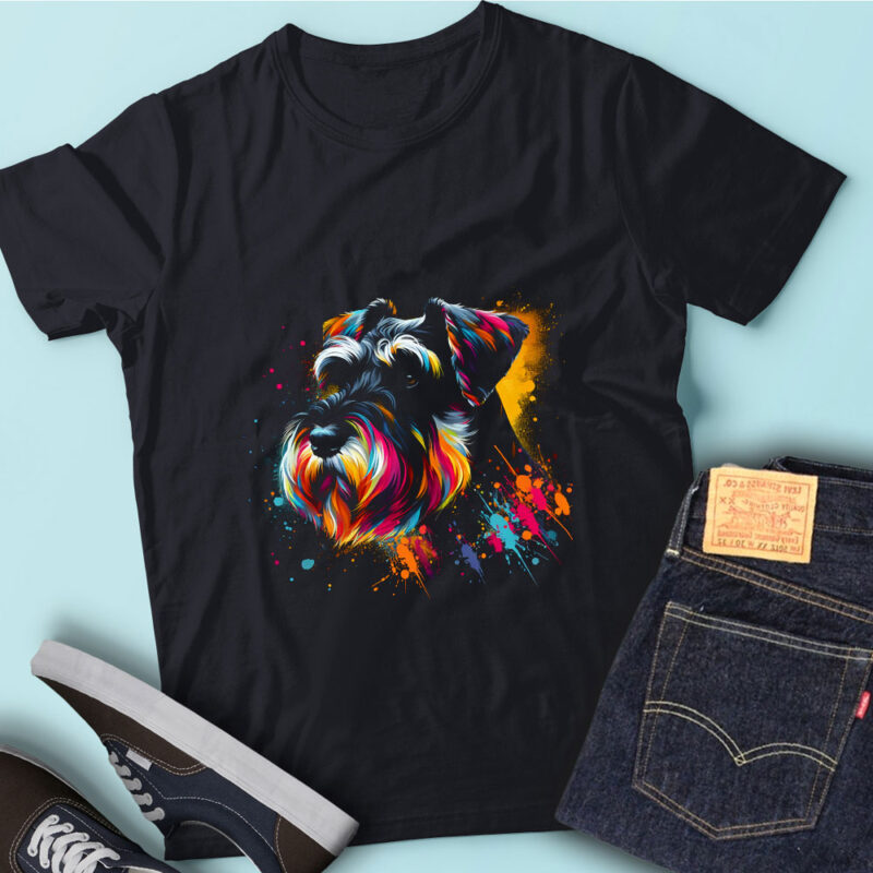 LT05 Cute Colorful Artistic Giant Schnauzer Dog Lover
