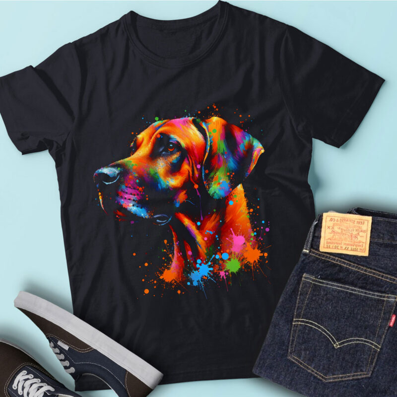 LT17 Colorful Artistic Rhodesian Ridgebacks Dog Lover