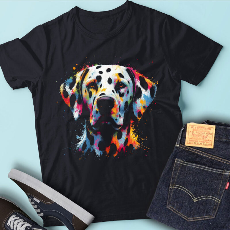LT25 Cute Colorful Artistic Dalmatians Dalmatian Dog Lover