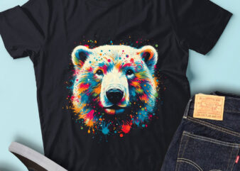 LT61 Colorful Artistic Polar Bear White Bear Lovely Animals