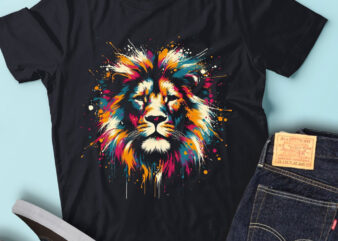 LT65 Colorful Artistic Lion Paint Wildlife Colorful Lion