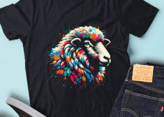 LT69 Cute Colorful Artistic Sheep Wildlife Gentle Animals