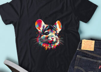 LT79 Colorful Artistic Chinchilla Vibrant Wildlife Portrait