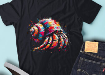 LT82 Colorful Artistic Hermit Crab Funny Splash Art Crabs