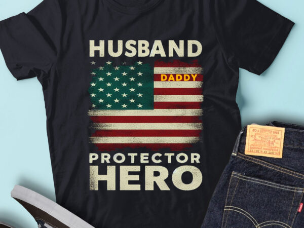 M186 husband daddy protector hero fathers day american flag t shirt designs for sale M186 husband daddy protector hero fathers day american flag t shirt designs for sale