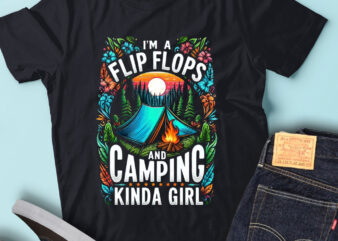 M214 I’m a Flip Flops And Camping Kinda Girl Roadtrips