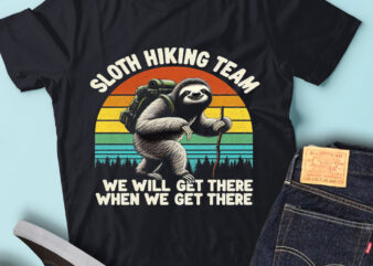 M228 Funny Sloth Hiking Team Climbing Sloth