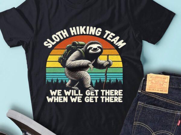 M228 funny sloth hiking team climbing sloth t shirt designs for sale