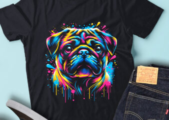 M230 Cute Dog Colorful Artistic Pug Pet Animal Lover