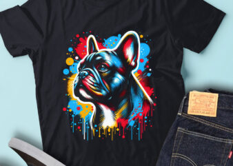 M235 New Colorful Artistic French Bulldogs Funny Pet