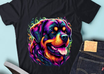 M236 Colorful Artistic Rottweilers Pet Cute Portrait