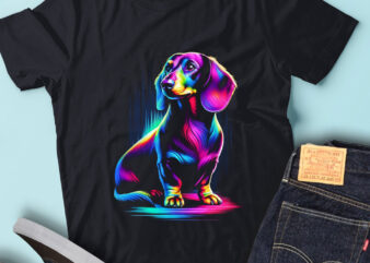 M238 Colorful Artistic Dachshunds Dog Cute Portrait