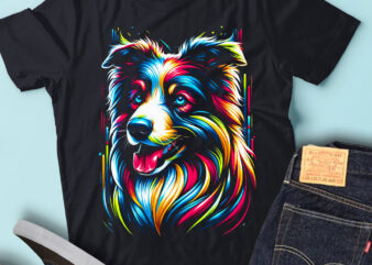 M257 Colorful Artistic Brittanys Funny Dog Portrait