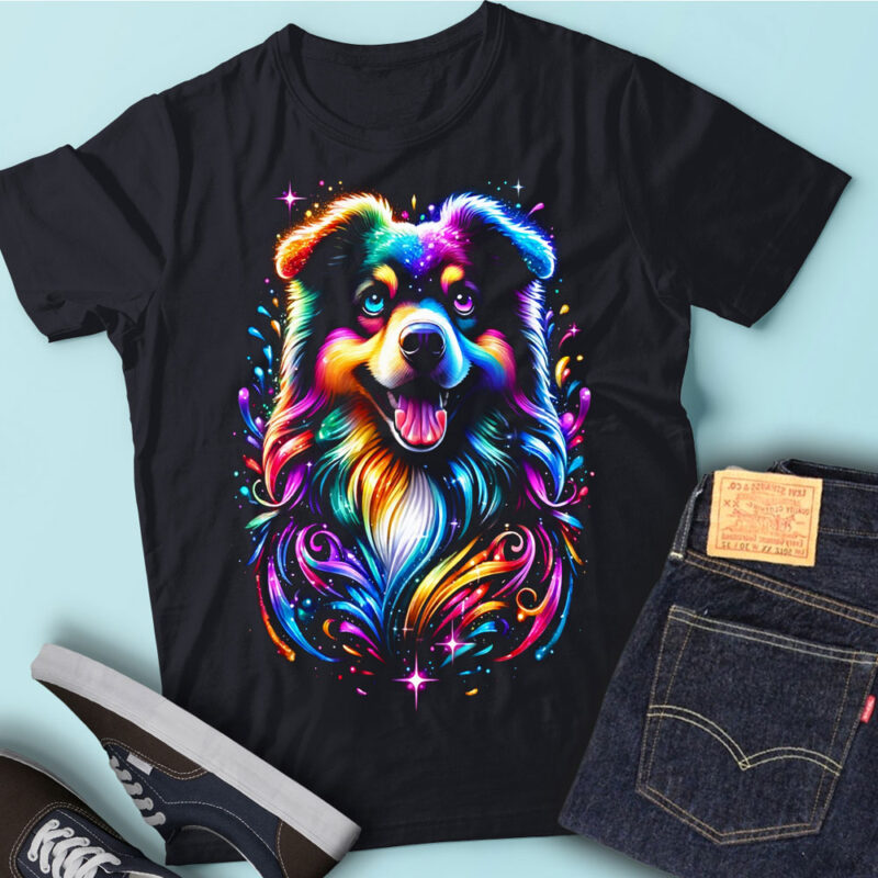M260 Colorful Artistic Miniature American Shepherds