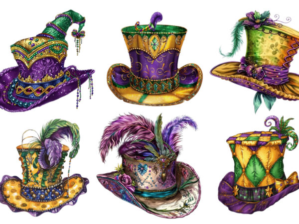 Mardi gras hat clipart t shirt designs for sale