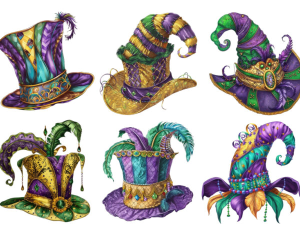 Mardi gras hat clipart t shirt designs for sale