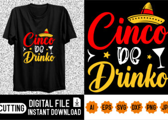 Cinco de mayo Shirt design print template