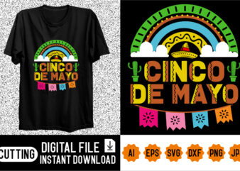 Cinco de mayo Shirt design print template