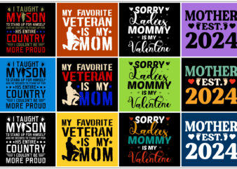 Mom Mommy Mother T-Shirt Design Bundle