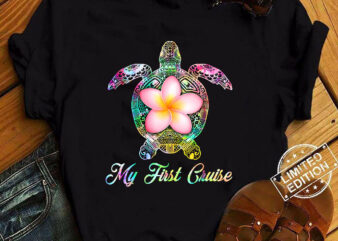 My First Cruise Hawaiian Tie Dye Sea Turtle Cruise 2024 Vacation T-Shirt ltsp