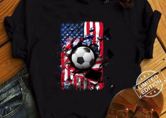 Patriotic soccer 4th of july men usa american flag boys t-shirt ltsp