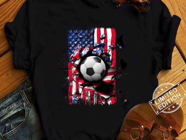 Patriotic soccer 4th of july men usa american flag boys t-shirt ltsp