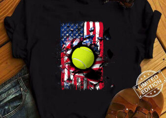 Patriotic tennis 4th of july men usa american flag boys t-shirt ltsp