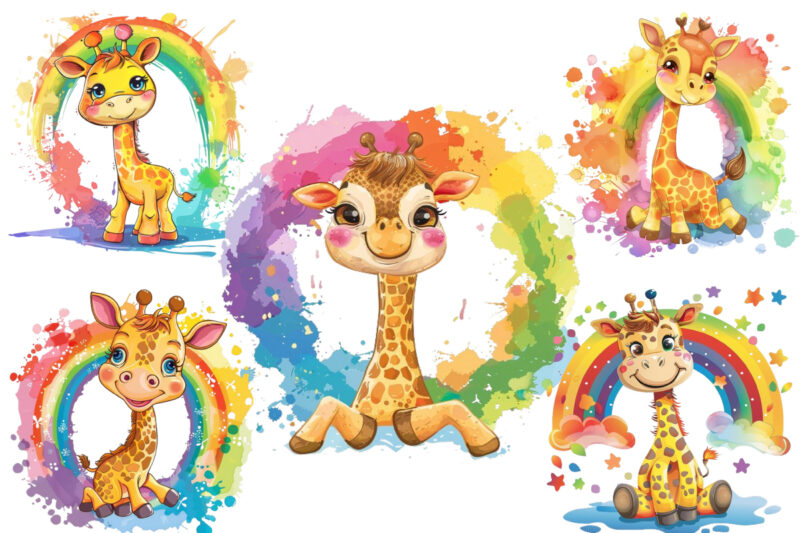 Cute Baby Giraf Clipart