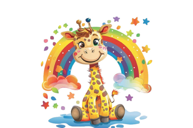 Cute Baby Giraf Clipart