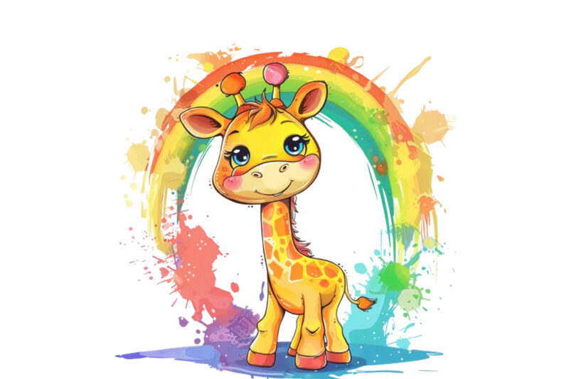 Cute Baby Giraf Clipart