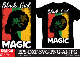 Black Girl Magic T-shirt Design, Juneteenth T-shirt Design ,Juneteenth Sublimation, Juneteenth SVG Quotes