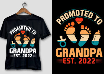 Promoted to Grandpa T-Shirt Design