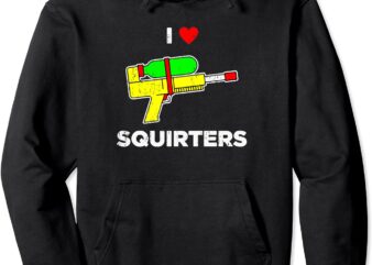 Retro I Heart Squirters Funny I Love Squirters Pullover Hoodie