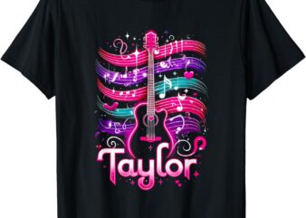 Retro TAYLOR First Name Personalized Groovy Birthday Gift T-Shirt