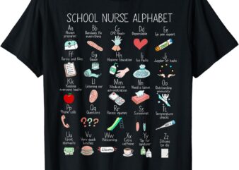 School Nurse Alphabet ABCs Nursing Appreciation T-Shirt