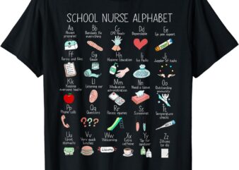 School Nurse Alphabet ABCs Nursing Appreciation T-Shirt