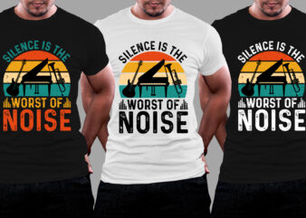 Silence is the Worst of Noise Music T-Shirt Design