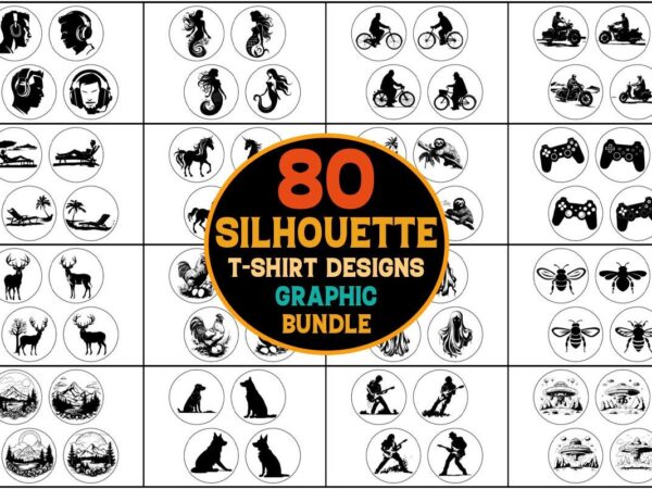 Silhouette craft t-shirt graphic bundle