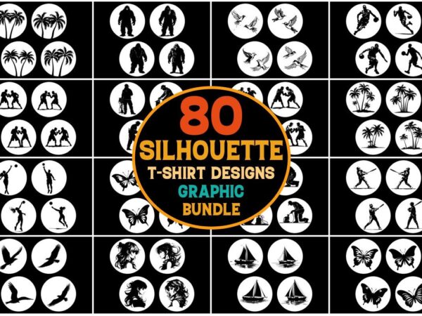 Silhouette t-shirt graphic bundle