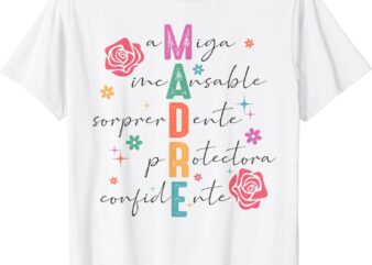 Spanish Mothers Day, Retro Madre Shirt, Retro Mama T-Shirt