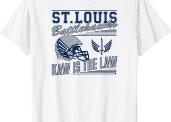 St. Louis Battlehawks – Retro Kaw is the Law (White) – UFL T-Shirt