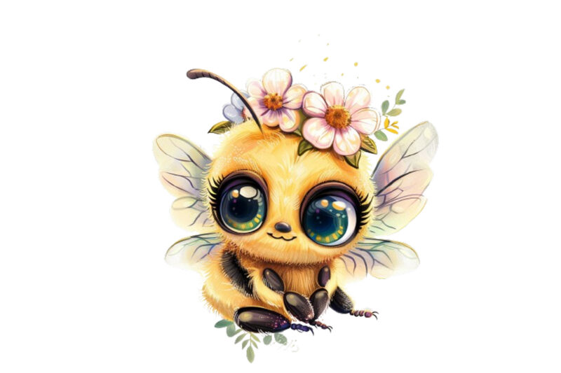 cartoon little Cute Bee Clipart