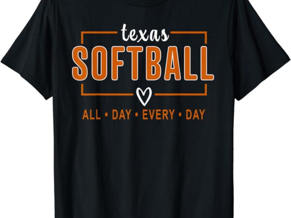 Texas softball vintage womens mens kids team retro softball t-shirt