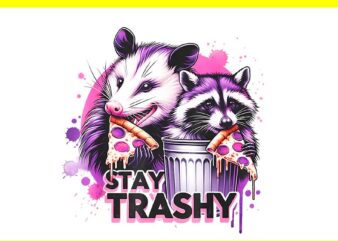 Stay Trashy PNG t shirt template vector