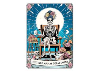 The Tired Mamas Department Mom Tarot Card PNG