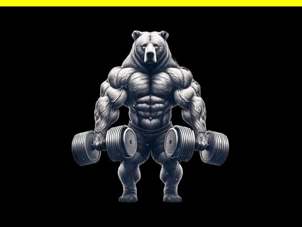 Bear powerlifting weightlifting gym workout png t shirt template Bear powerlifting weightlifting gym workout png t shirt template